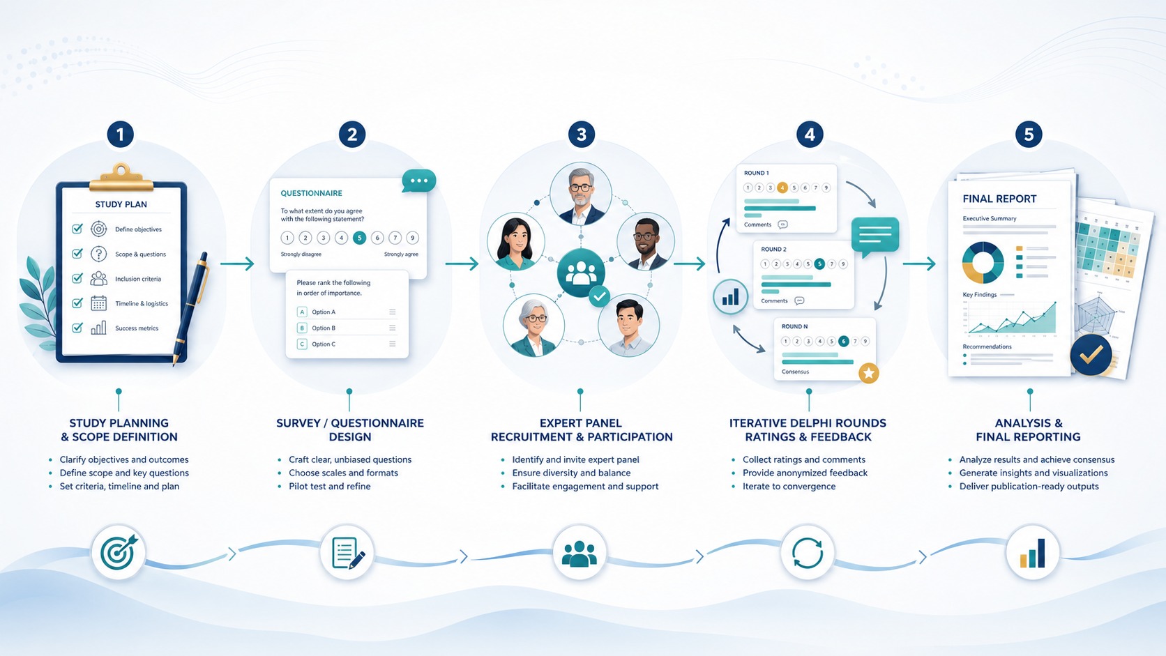 Delphi services from platform support to full study delivery