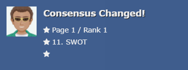 Example notification when consensus changes.