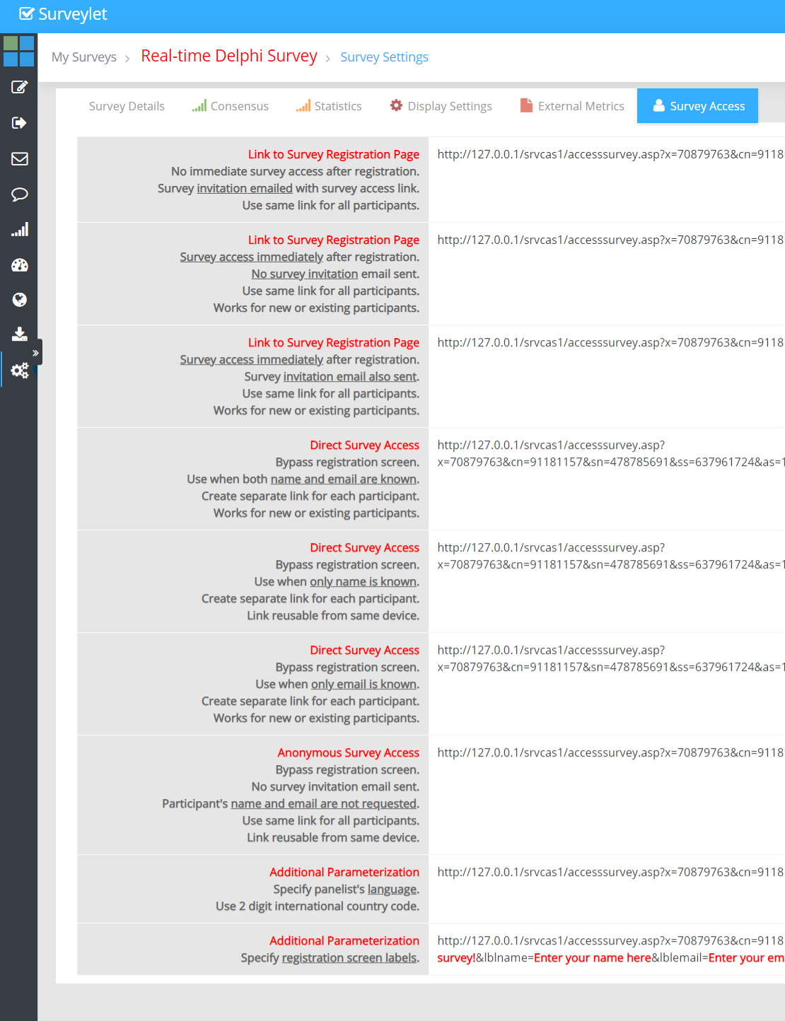 The template editor contains the reusable message and its settings.